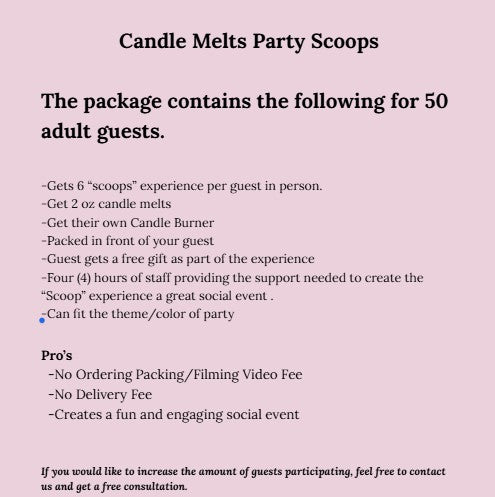 Candle Melts Party Scoops