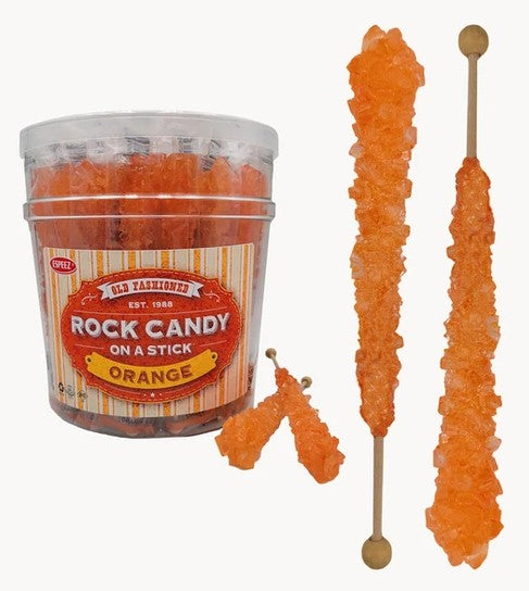 Orange Rock Candy Sticks