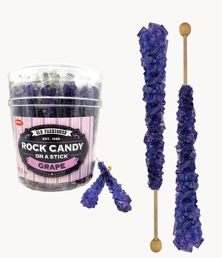 Purple Rock Candy Sticks